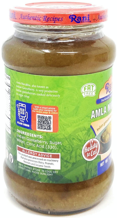 Rani Amla Murabba (Indian Gooseberries in Sugar Syrup) 17.5oz (1.1lbs) 500g Glass Jar, Pack of 5+1 FREE ~ All Natural | Vegan | Gluten Free | NON-GMO