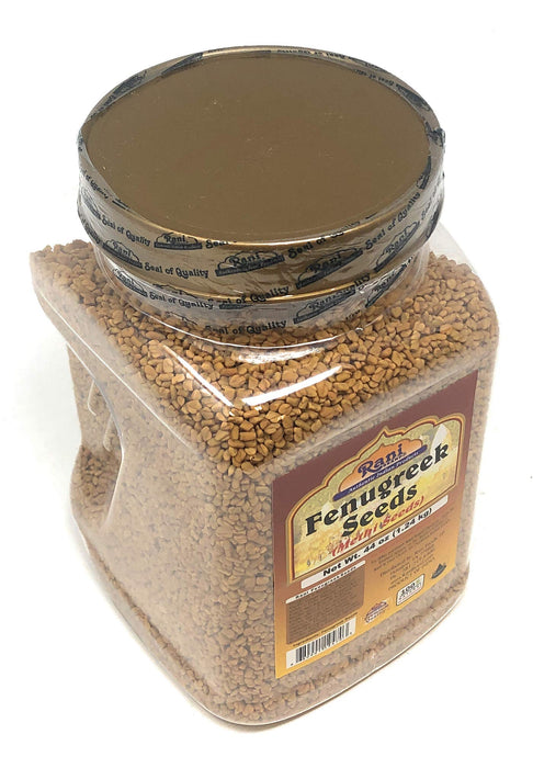 Rani Fenugreek (Methi) Seeds Whole 44oz (2.75lbs) 1.24kg PET Jar, Trigonella foenum graecum ~ All Natural | Vegan | Gluten Friendly | Non-GMO