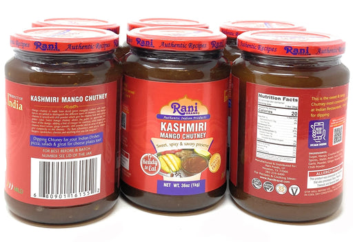 Delicious 1kg Glass Jar Rani Kashmiri Mango Chutney