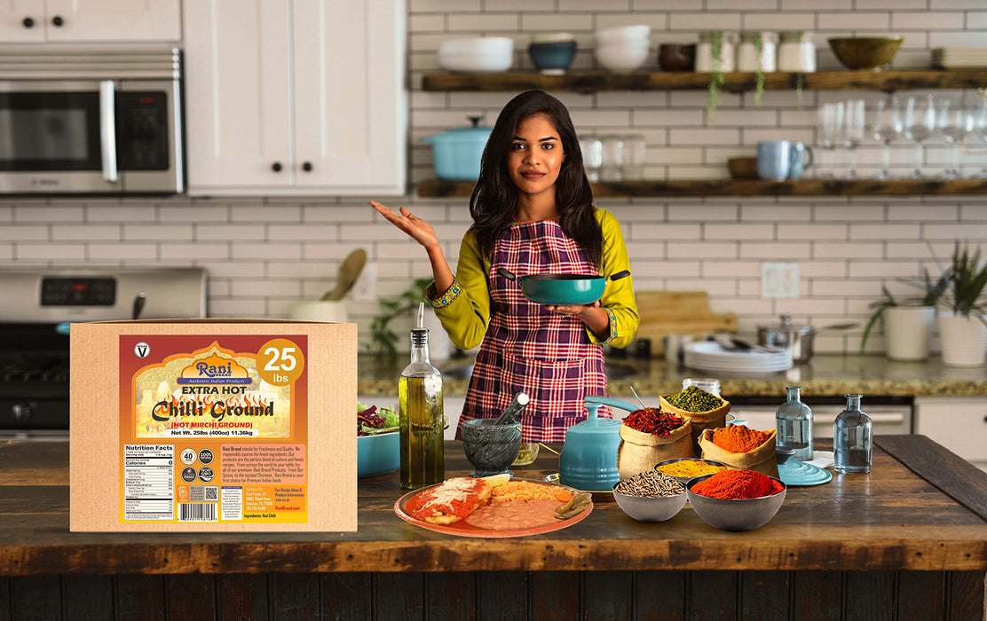 Rani Extra Hot Chilli Powder Indian Spice 400oz (25lbs) 11.36kg Bulk Box ~ All Natural | No Color added | Gluten Friendly | Vegan | NON-GMO