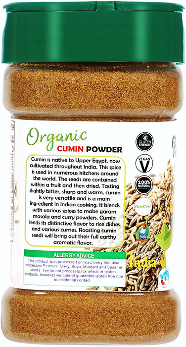Rani Organic Cumin Powder (Jeera Powder) 3oz (85g) PET Jar ~ All Natural | Vegan | Gluten Friendly | Indian Origin | USDA Certified Organic