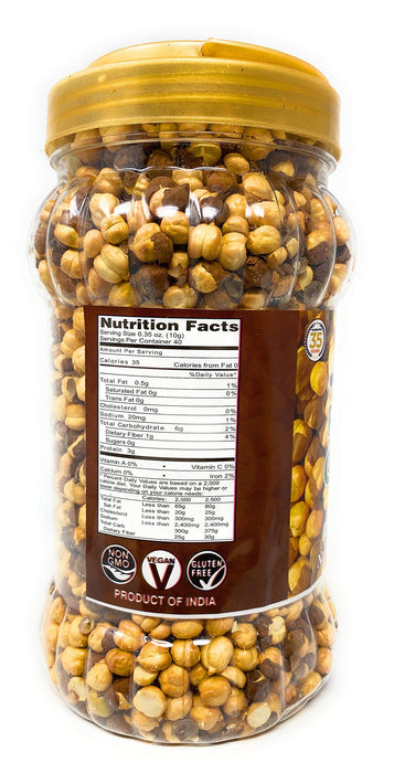 Rani Roasted Chana (Chickpeas) Plain Flavor 12.3oz (350g) PET Jar ~ All Natural | Vegan | No Preservatives | Gluten Friendly | Indian Origin | Great Snack, Ready to Eat