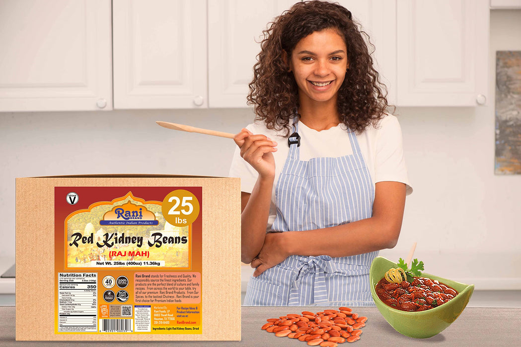 Rani Red Kidney Beans, Light 400oz (25lbs) 11.36kg Bulk Box ~ All Natural | Vegan | Gluten Friendly | NON-GMO | Raj Mah