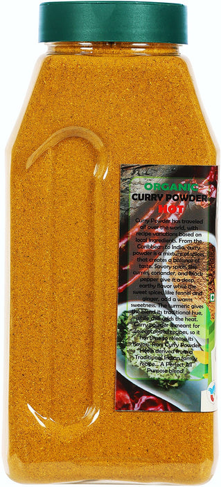 Rani Organic Curry Powder Hot (9-Spice Authentic Indian Blend) 16oz (1lb) 454g PET Jar ~ All Natural | Salt-Free | Vegan | USDA Certified Organic