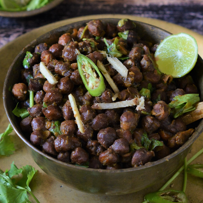 Rani Kala Chana (Desi Chickpeas Chana with skin) 400oz (25lbs) 11.36kg Bulk Box ~ All Natural | Gluten Friendly | NON-GMO | Vegan | Indian Origin