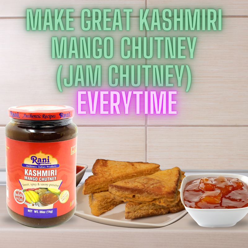 Rani Kashmiri Mango Chutney (Indian Preserve) 36oz (2.2lbs) 1kg Glass Jar, Ready to eat, Vegan ~ Gluten Free, All Natural, NON-GMO