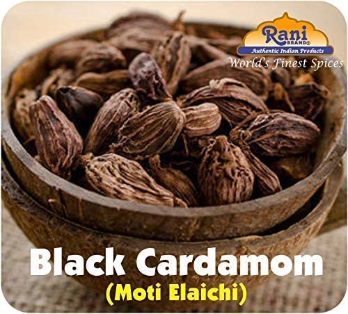 Rani Black Cardamom Pods (Kali Elachi) Whole Indian Spice 7oz (200g) ~ Natural | Vegan | Gluten Free Ingredients | NON-GMO | Kosher | Indian Origin