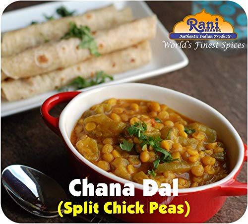 Rani Chana Dal (Split Desi Chickpeas without skin) 128oz (8lbs) 3.63kg, Bulk ~ Natural | Gluten Friendly | NON-GMO | Kosher | Vegan