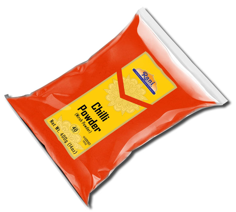 Rani Chilli Powder (Mirchi) Ground Indian Spice 14oz (400g) ~ All Natural, Salt-Free | Vegan | No Colors | Gluten Friendly | NON-GMO | Kosher | Indian Origin