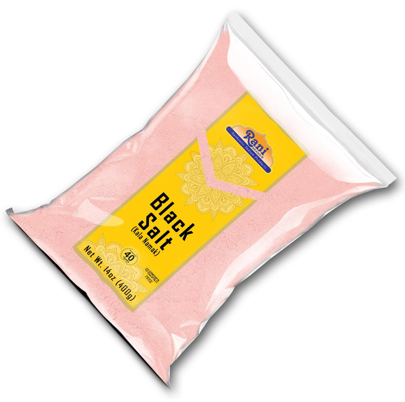 Rani Black Salt Powder (Kala Namak) Mineral 14oz (400g) ~ Unrefined, Pure and Natural | Vegan | Gluten Friendly | NON-GMO | Kosher | Indian Origin