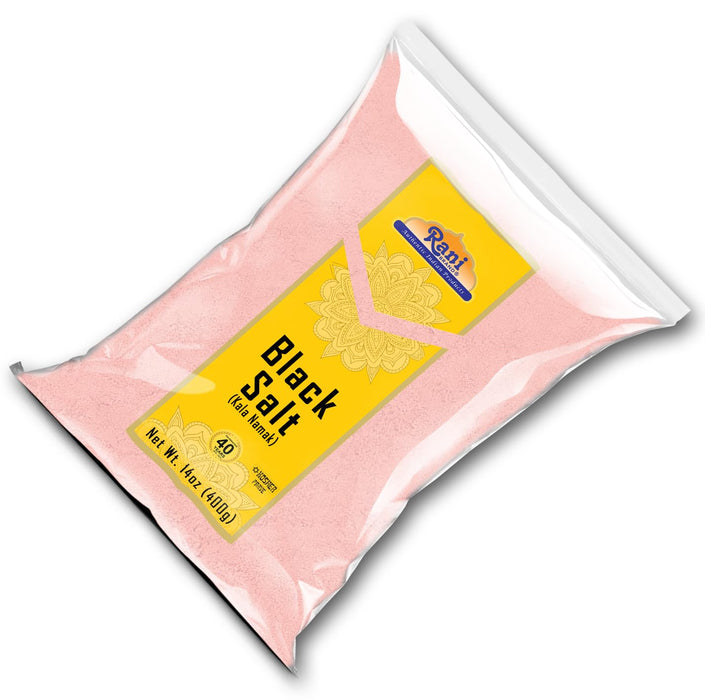Rani Black Salt Powder (Kala Namak) Mineral 14oz (400g) ~ Unrefined, Pure and Natural | Vegan | Gluten Friendly | NON-GMO | Kosher | Indian Origin