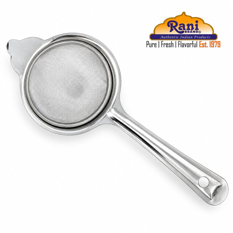 Stainless Steel Strainer Rinse Drain Sift Sieve Kitchenware Perfect for Tea, Lentile Soup and Juice ~ 3", By Rani Brand