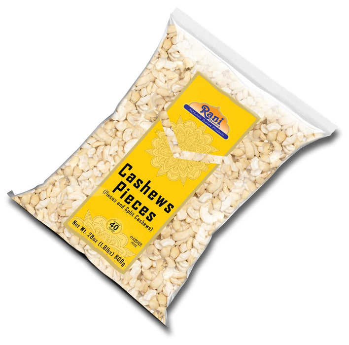 Rani Raw Cashews Halves and Pieces (uncooked, unsalted) 28oz (800g) ~ All Natural, No Preservatives | Vegan | NON-GMO | Kosher | Gluten Friendly