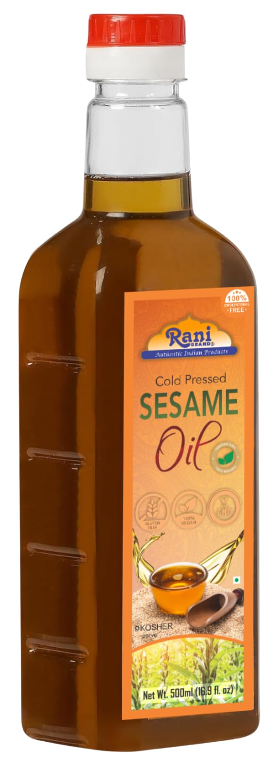 Rani Sesame Oil 16.9 Ounce (500ml) Cold Pressed | 100% Natural | NON-GMO | Kosher |  Vegan | Gluten Free