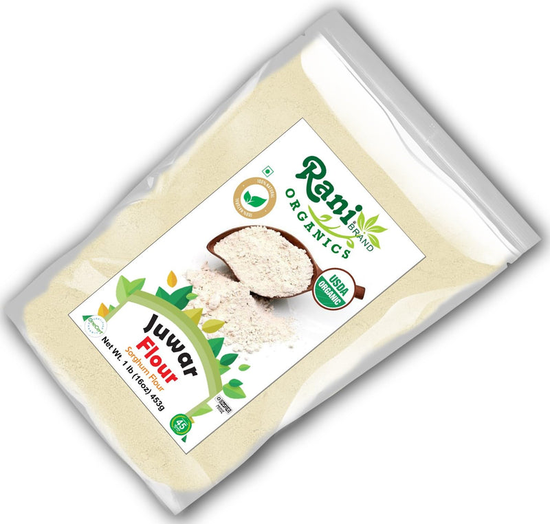 Rani Organic Juwar (Sorghum) Flour 16oz (1lb) 454g ~ All Natural | Vegan | Gluten Friendly | NON-GMO | Indian Origin | USDA Certified Organic