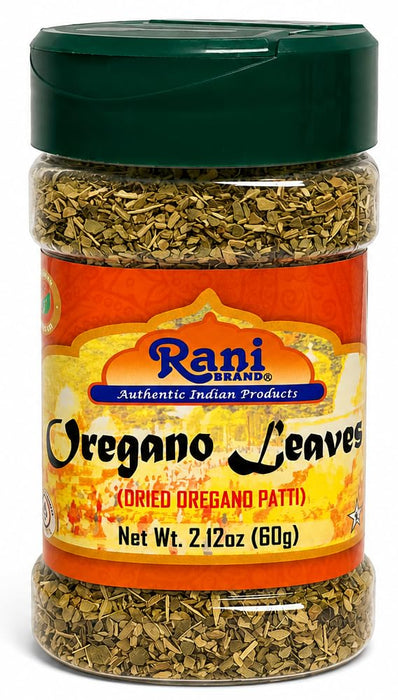 Rani Oregano Leaves (Dried Oregano Patti) 2.47oz (70g) PET Jar ~ All Natural | Gluten Friendly | NON-GMO | Kosher | Vegan | Indian Origin