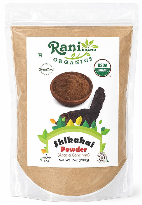 Rani Organic Shikakai Powder (Acacia Concinna) 7oz (200g) ~ All Natural | Vegan | Gluten Friendly | NON-GMO | Indian Origin | USDA Certified Organic
