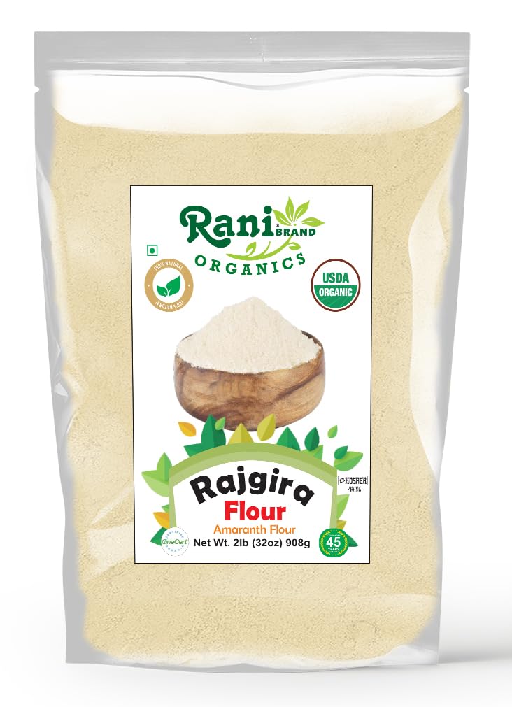 Rani Organic Rajgara Flour (Amaranth Flour) 32oz (2lbs) 908g Bulk ~ All Natural | Vegan | Gluten Friendly | NON-GMO | Kosher | Indian Origin | USDA Organic Certified