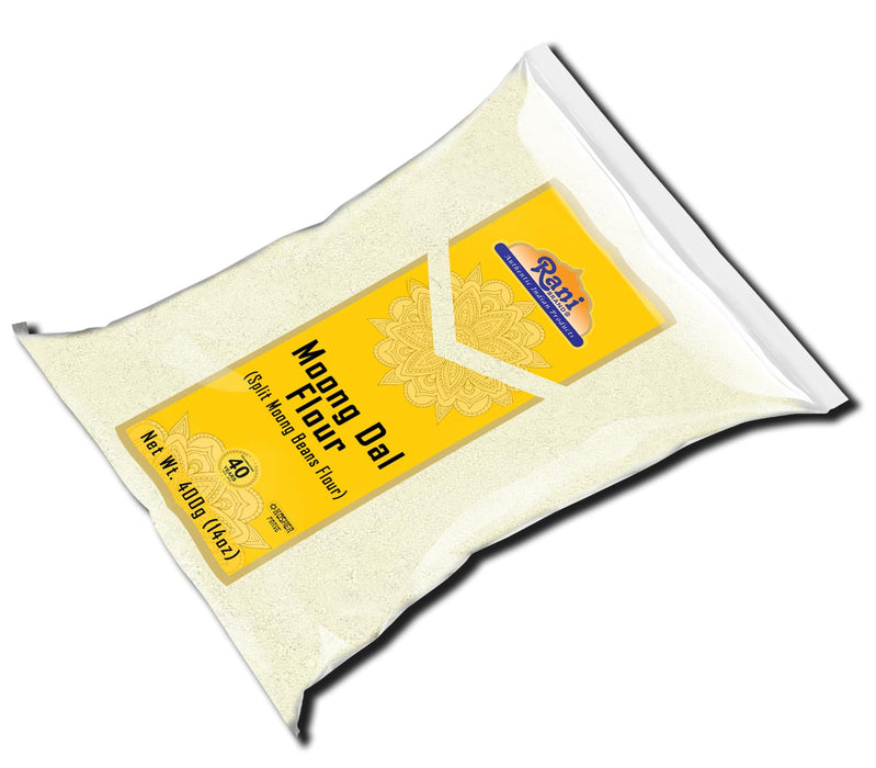 Rani Moong Flour (Mung Bean Flour, Green Gram Flour) 14oz (400g) ~ All Natural | Vegan | Gluten Friendly | NON-GMO | Kosher | Indian Origin