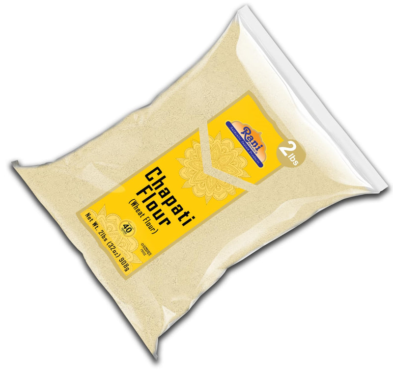 Rani Chapati Flour (100% Pure Whole Wheat Atta), For Making Roti & Indian Breads 32oz (2lbs) 908g ~ All Natural | Vegan | No Salt or Colors | NON-GMO | Kosher | Indian Origin