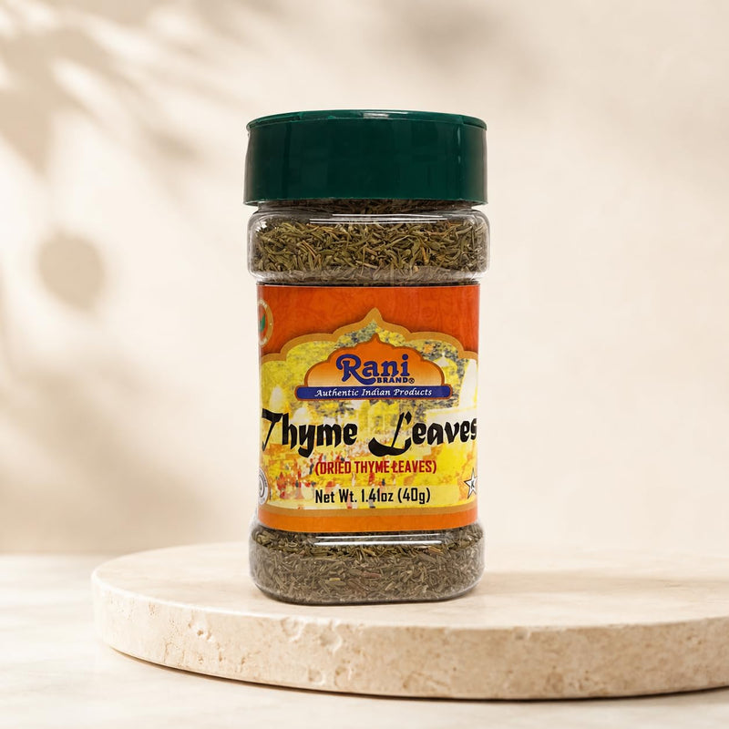 Rani Dried Thyme Leaves 1.94oz (55g) PET Jar ~ All Natural | Gluten Friendly | NON-GMO | Kosher | Vegan | Indian Origin