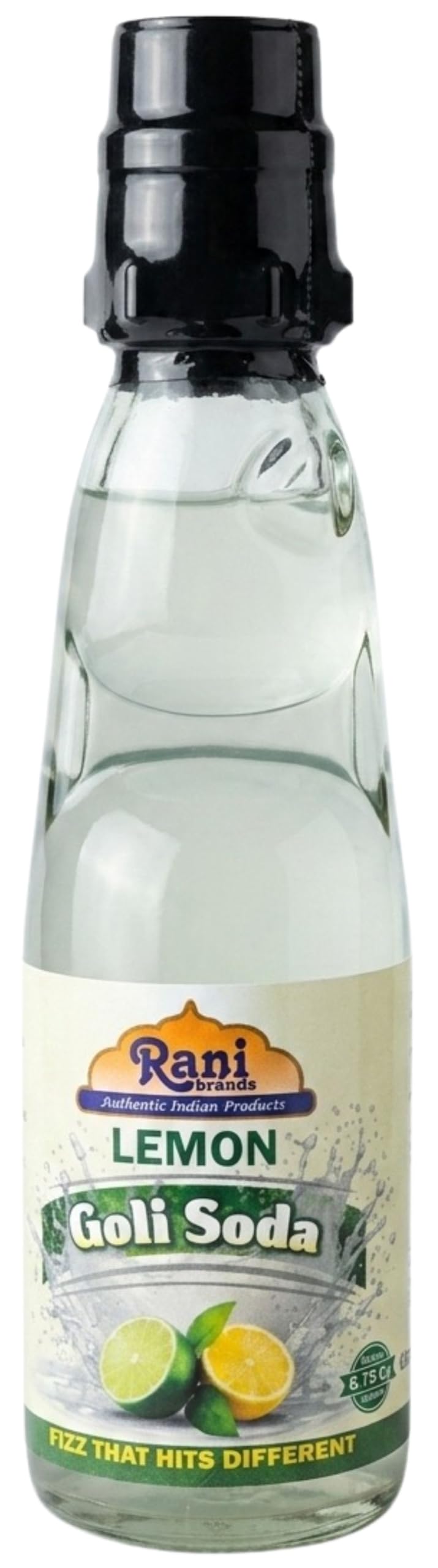 Rani Lemon Goli Soda 6.7 fl oz (200 ml) Glass Bottle with Marble Seal, Pack of 2 ~ Vegan | Gluten Free | Non-GMO | Indian Origin