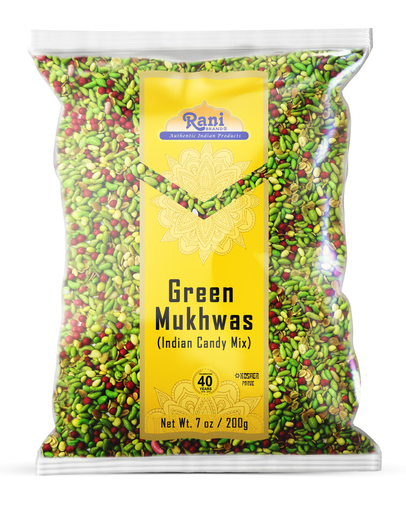 Rani Green Mukhwas (Special Digestive Treat) 7oz (200g) ~ Indian Candy Mouth Freshener | Vegan | Kosher