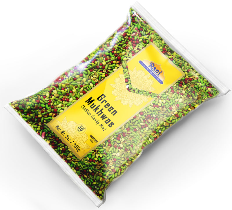 Rani Green Mukhwas (Special Digestive Treat) 7oz (200g) ~ Indian Candy Mouth Freshener | Vegan | Kosher