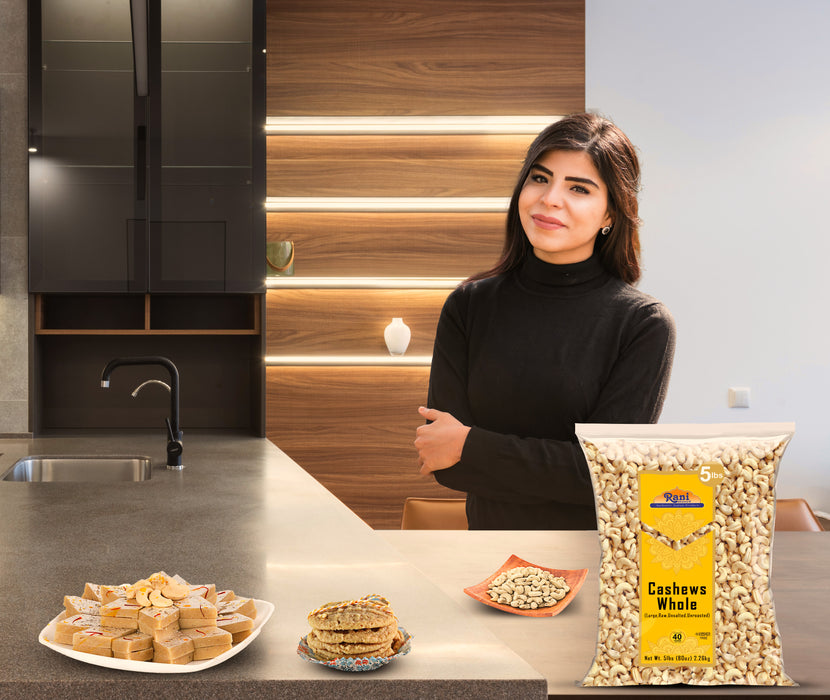 Rani Raw Cashews Whole (uncooked, unsalted) 80oz (5lbs) 2.27kg Bulk ~ All Natural, No Preservatives | Vegan | NON-GMO | Gluten Friendly