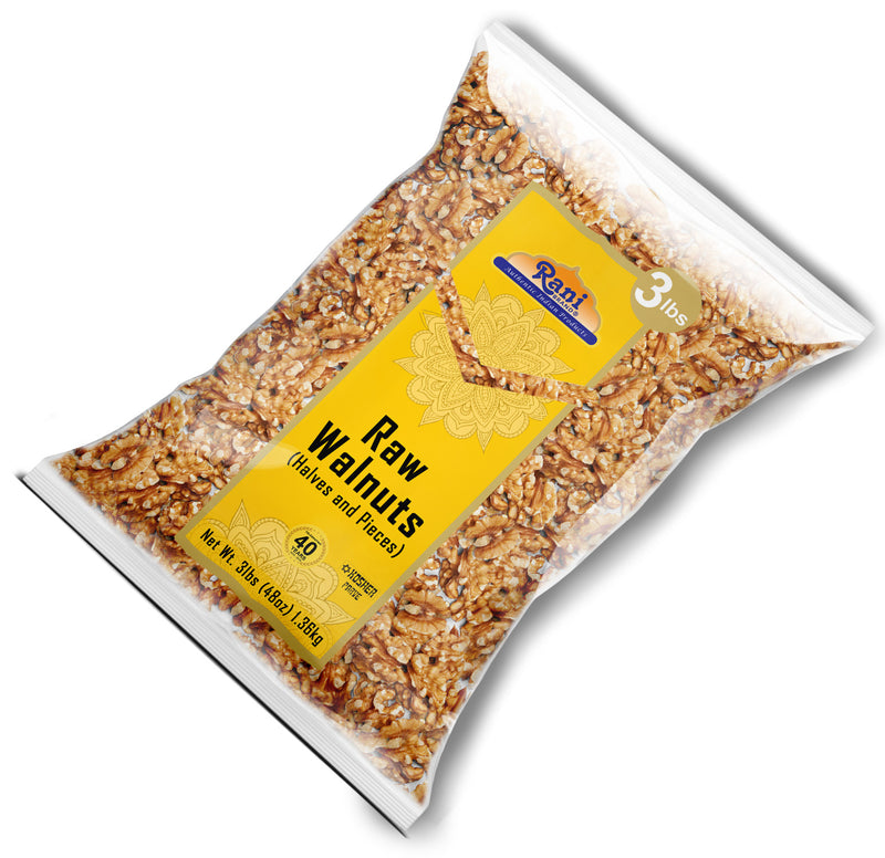 Rani Raw Walnuts, Halves and Pieces 48oz (3lbs) 1.36kg ~ All Natural | Vegan | Kosher | Gluten Friendly | Fresh Product of USA