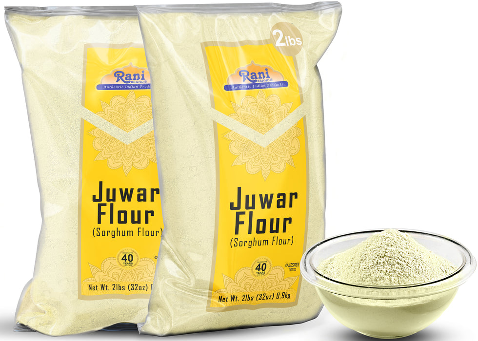 Rani Juwar (Sorghum) Flour 32oz (2lbs) 908g ~ All Natural | Salt-Free | Vegan | No Colors | Gluten Friendly | NON-GMO | Kosher | Indian Origin