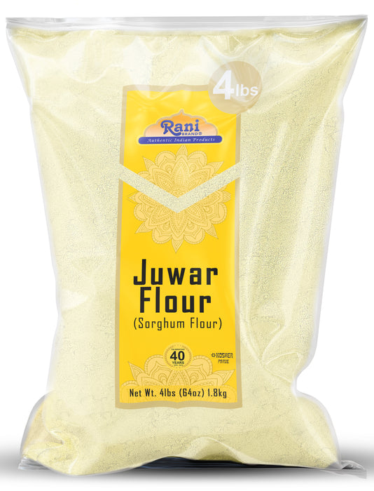 Rani Juwar (Sorghum) Flour, 64oz (4lbs) 1.81kg Bulk ~ All Natural, Salt-Free | Vegan | No Colors | Gluten Friendly | NON-GMO | Kosher | Indian Origin
