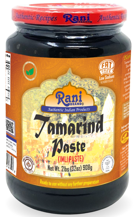 Rani Tamarind Paste Puree (Imli) 32oz (2lbs) 908g Bulk Glass Jar, No added sugar ~ All Natural | Vegan | Gluten Free | No Colors | NON-GMO | Indian Origin