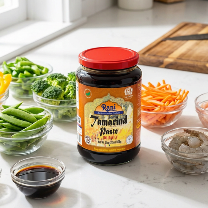 Rani Tamarind Paste Puree (Imli) 32oz (2lbs) 908g Bulk Glass Jar, No added sugar ~ All Natural | Vegan | Gluten Free | No Colors | NON-GMO | Indian Origin