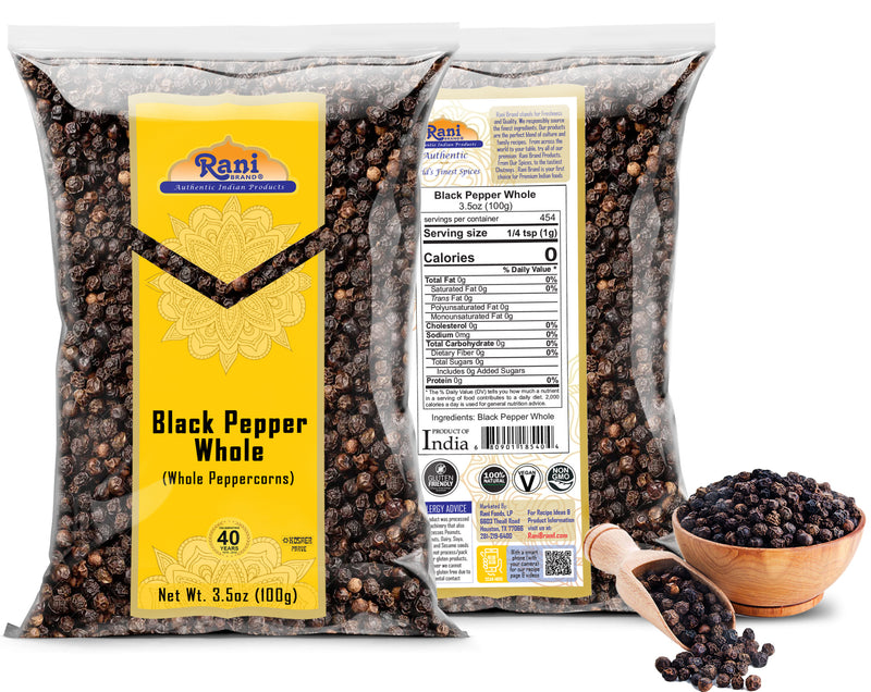 Rani Black Pepper Whole MG-1 {10 Sizes Available}