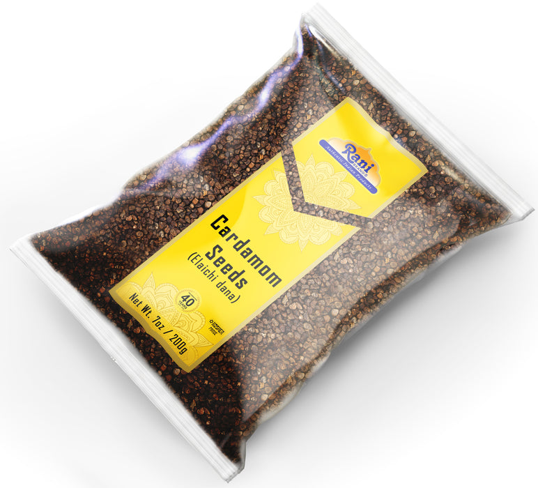 Rani Cardamom (Elachi) Decorticated Seeds Indian Spice 7oz (200g) ~ All Natural | Vegan | Gluten Friendly | NON-GMO | Kosher | Indian Origin |