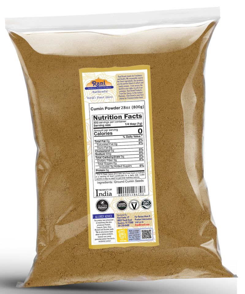Rani Cumin (Jeera) Powder Spice 28oz (1.75lbs) 800g ~ All Natural | Vegan | Gluten Friendly | NON-GMO | Kosher | Indian Origin