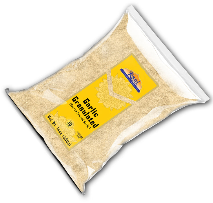 Rani Granulated Garlic (Coarse Ground Garlic) 14oz (400g) ~ All Natural | Gluten Friendly | Vegan | NON-GMO | Kosher | No Salt or fillers | Product of USA
