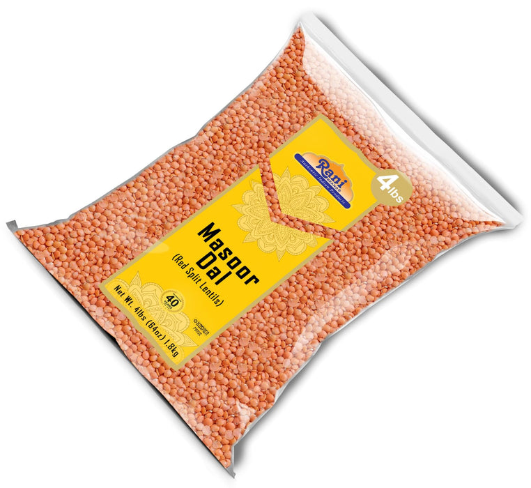 Rani Masoor Dal (Indian Red Lentils) Split Gram, 64oz (4lbs) 1.81kg ~ All Natural | Gluten Friendly | NON-GMO | Kosher | Vegan | Indian Origin