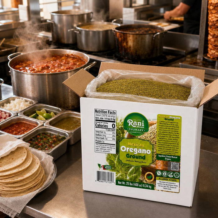 Rani Mexican Oregano Ground (Authentic Mexican Herb) 400oz (25lbs) 11.34kg Bulk Box ~ All Natural | Gluten Free | NON-GMO | Kosher | Vegan | Sodium Free | Product of Mexico