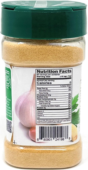 Rani Organic Granulated Garlic (Lahsun Granules) 3oz (85g) PET Jar ~ All Natural | Gluten Friendly | Vegan | NON-GMO | Kosher | No Salt or fillers | Product of USA | USDA Certified Organic