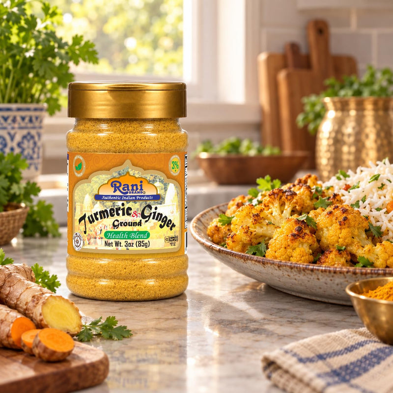 Rani Turmeric Ginger Blend 3oz (85g) PET Jar ~ All Natural | Vegan | Gluten Friendly | NON-GMO | Kosher | Indian Origin