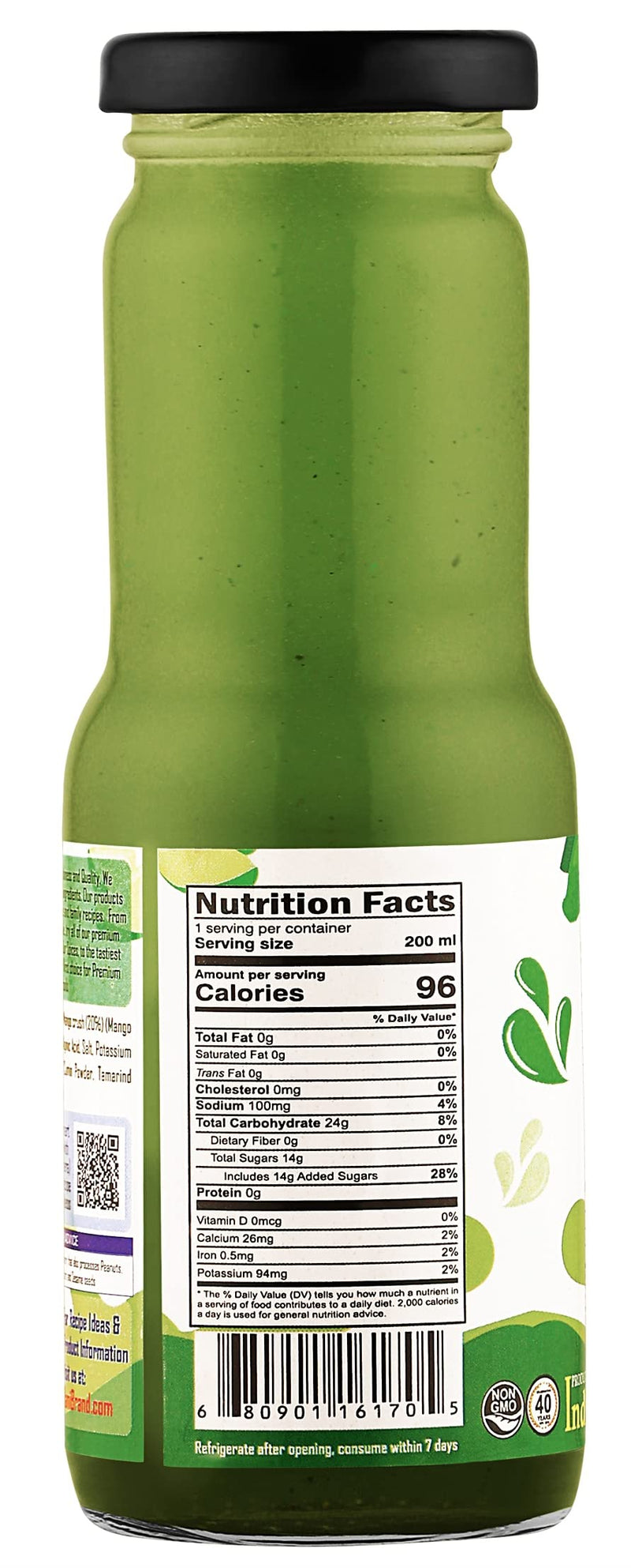 Rani Aam Panna 6.7 fl oz (200 ml) Glass Bottle, Pack of 2 ~ Indian Fruit Beverage | Vegan | Gluten Free | NON-GMO | Indian Origin