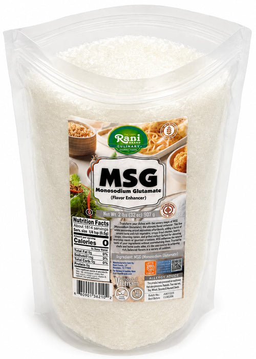 Rani MSG (Monosodium Glutamate) 32oz (2lbs) 908g ~ Gluten Free | NON-GMO | Kosher | Vegan | Product of Vietnam