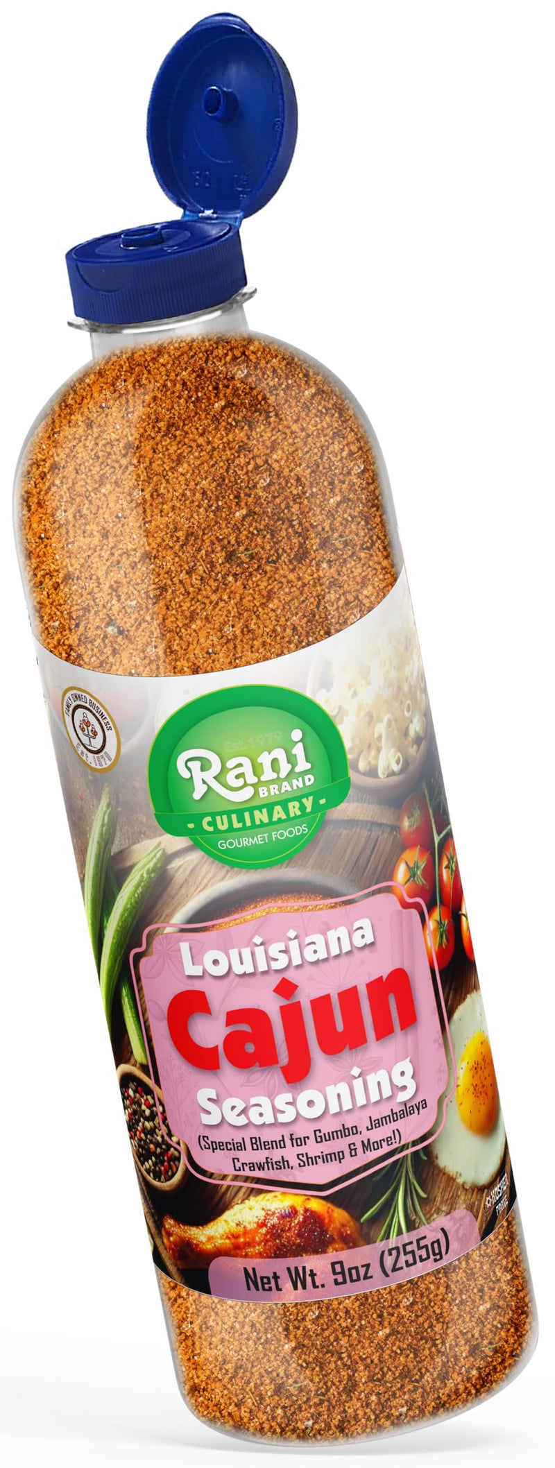 Rani Louisiana Cajun Seasoning (Special Blend for Soup or Gravies) 9oz (255g) PET Jar ~ All Natural | Gluten Friendly | NON-GMO | Kosher | Vegan | Product of USA