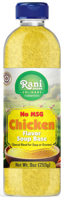 Rani Premium Chicken Base (Special Blend for Soup or Gravies) 9oz (255g) PET Jar ~ All Natural | Gluten Friendly | NON-GMO | Kosher | Vegan | Product of USA