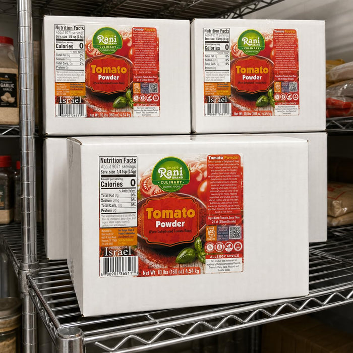 Rani Tomato Powder (Pure Dehydrated Tomato Base) 160oz (10lbs) 4.54kg Bulk Box ~ Gluten Free | NON-GMO | Kosher | Vegan | Sodium Free | Product of Israel