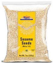 Rani Sesame Seeds Whole White, Hulled (Till) 7oz