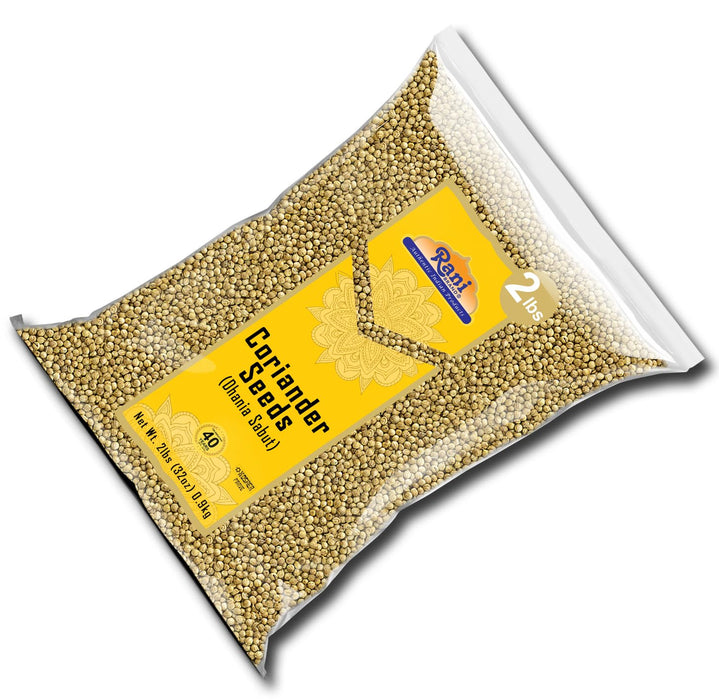 Rani Coriander (Dhania) Seeds Whole, Indian Spice 32oz (2lbs) 907g ~ All Natural | Gluten Friendly | NON-GMO | Kosher | Vegan | Indian Origin