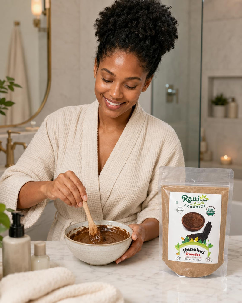 Rani Organic Shikakai Powder (Acacia Concinna) 7oz (200g) ~ All Natural | Vegan | Gluten Friendly | NON-GMO | Indian Origin | USDA Certified Organic